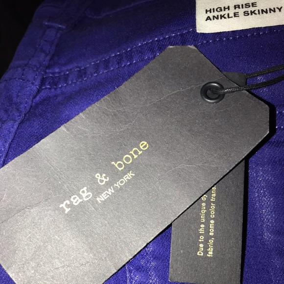 rag & bone High Rise Ankle - Coated Blue - Picture 5 of 7